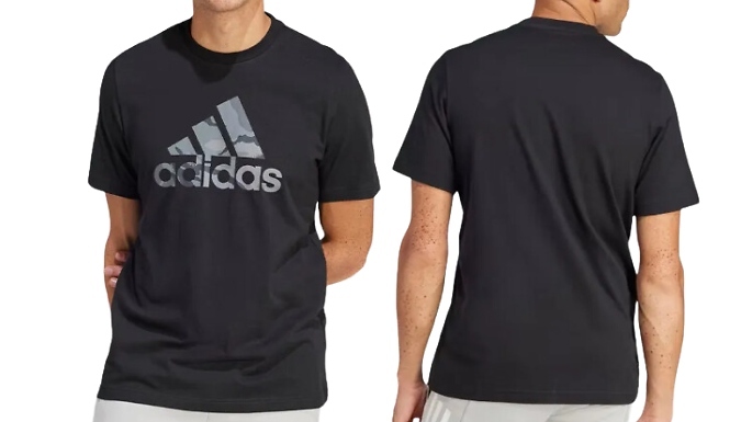 1 or 2 Adidas Men's Camo Badge T-Shirts - 5 Sizes!