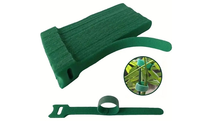 100-Pack of Reusable Hook & Loop Plant Ties