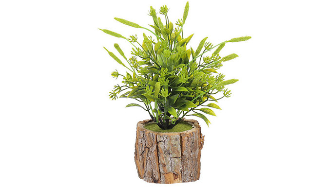 Small Wooden Potted Artificial Plant - 7 Designs