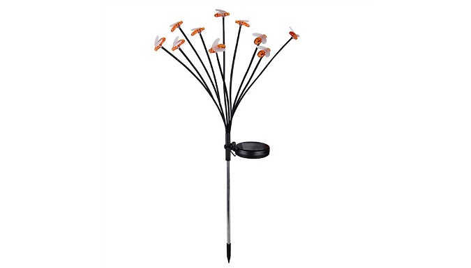 6, 8 or 10-Head Solar-Powered Garden Stake Lights - 9 Designs!