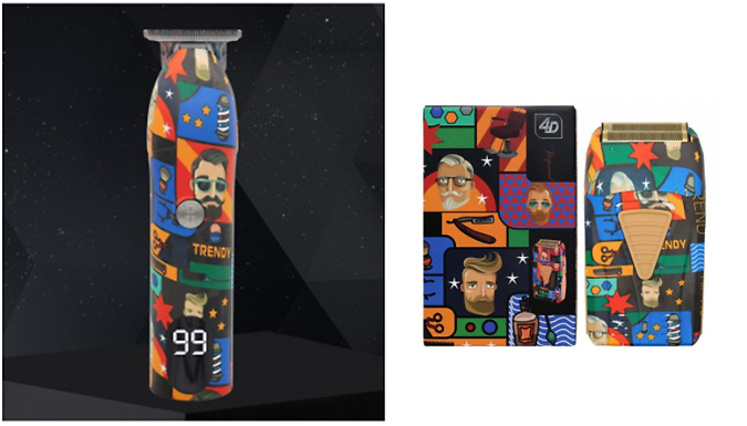 Supertrendinuk USB Electric Graffiti-Design Razor or Hair Clipper Set