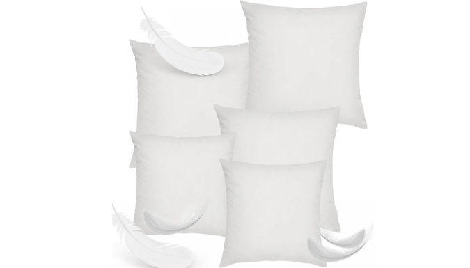 2, 4, 6 or 8-Pack of Duck Feather Cushion Pads - 5 Sizes