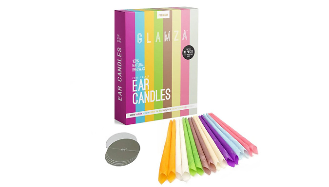 16-Pack of Scented Ear Candles with Protective Discs