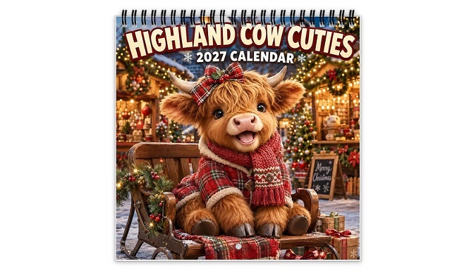 2-Pack Highland Cow 2027 Calendar