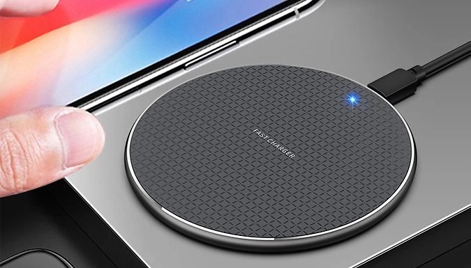 Wireless QI Phone Fast-Charging Pad - Apple, Samsung & LG Compatible!