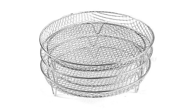 3-Tier Stainless Steel Air Fryer Grill Rack - 3 Shapes!