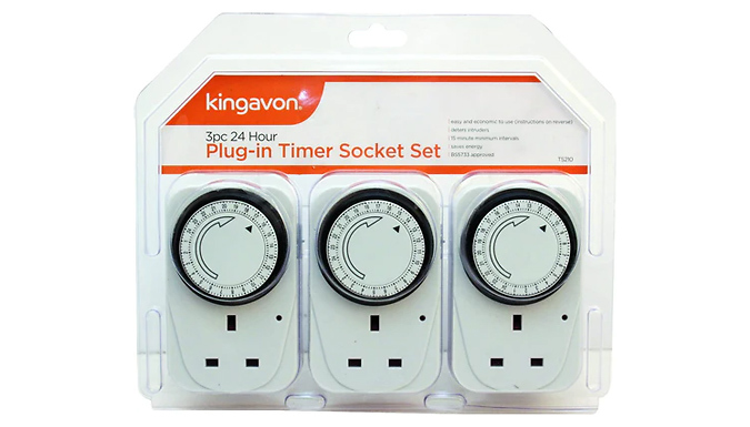 3-Pack Plug Socket Timer