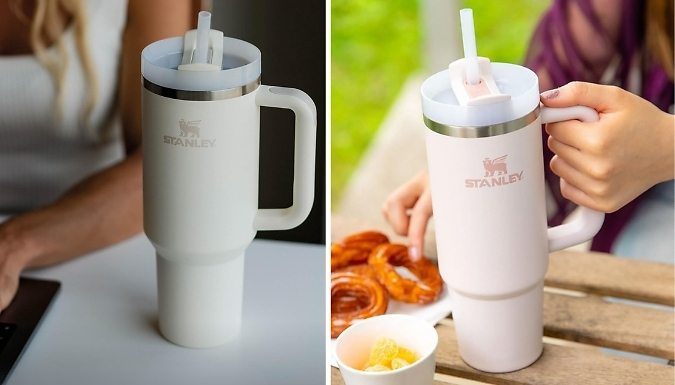 40oz Tumbler with Handle & Straw - 12 Colours!