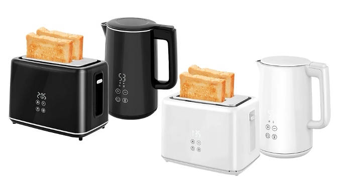 HOMCOM Kettle and 2 Slice Toaster Set - 2 Colours