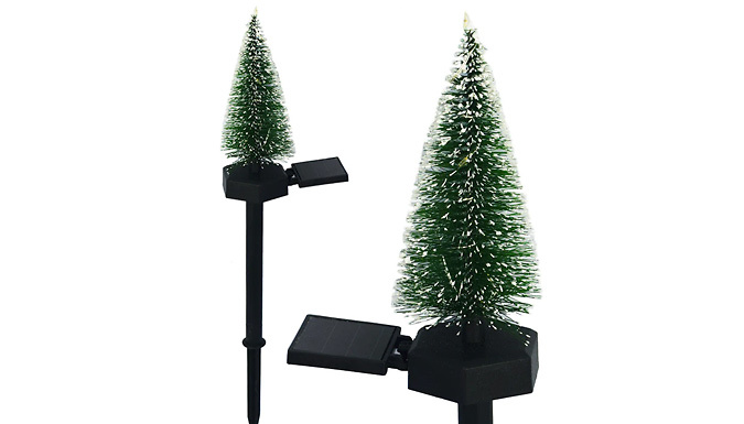 1, 2, or 4-Pack Outdoor Christmas Tree Solar Lights