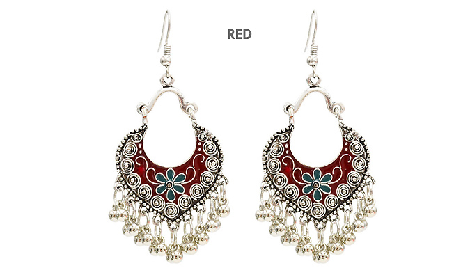 1 or 2 Pair Bohemian Retro Style Earrings - 4 Colours