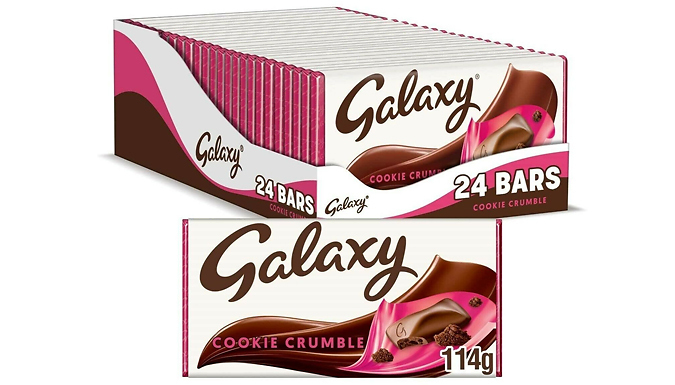24x Galaxy Milk Chocolate Bars 110-135g in 4 Flavours - £1.04 Per Bar!
