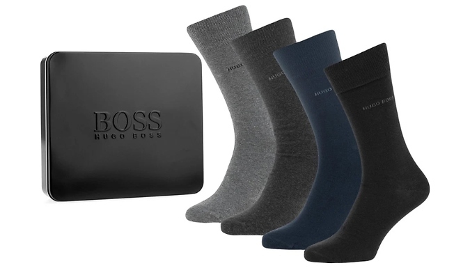 Hugo Boss 4-Pairs Sock Gift Set - 2 Options!