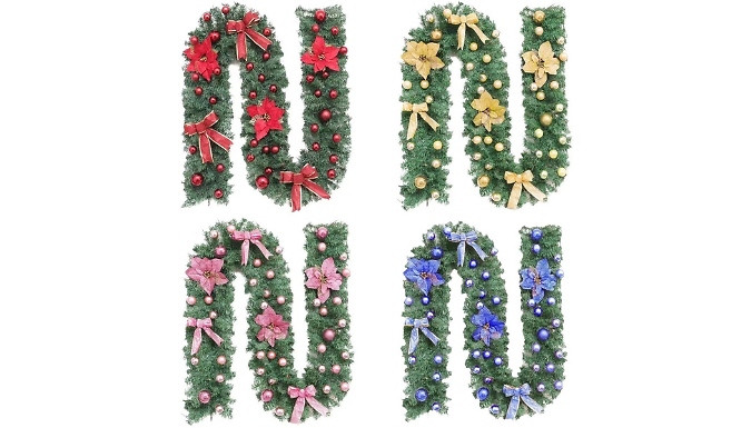 LED 2.7M Christmas Garland - 4 Colours