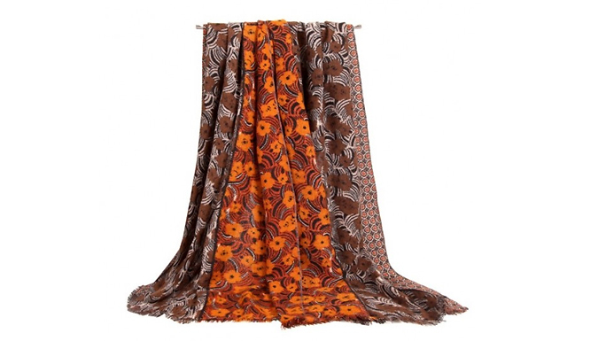 Women's Vintage Floral Print Scarf - 5 Colours