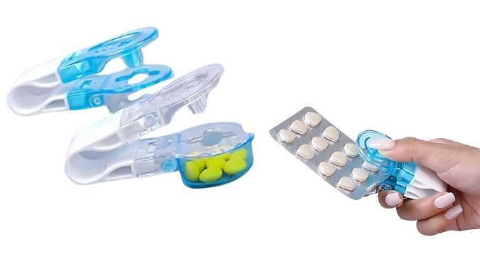 2-Pack Portable Assisted Pill Storage Box