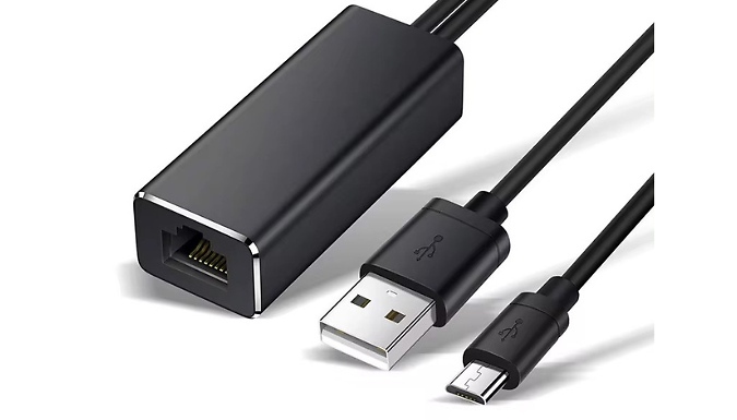 Ethernet TV Network Card Adapter - Compatible with Fire Stick & Google Chromecast!