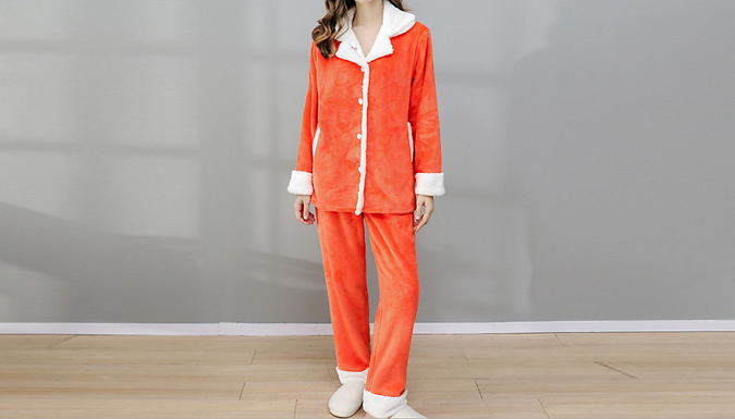 Flannel Collared Pyjamas Set - 5 Colours & 4 Sizes