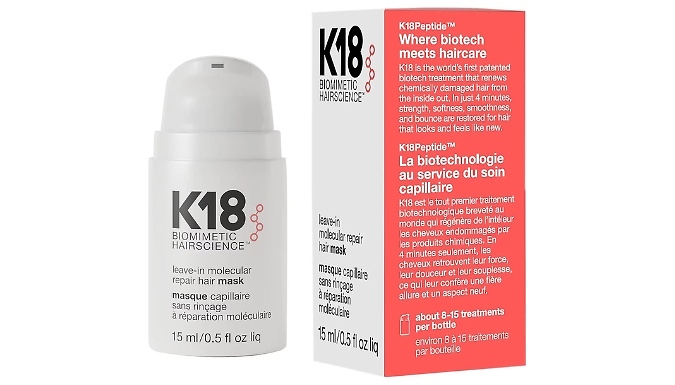 K18 Leave In Hair Mask 15ml - 1 or 2-Pack!