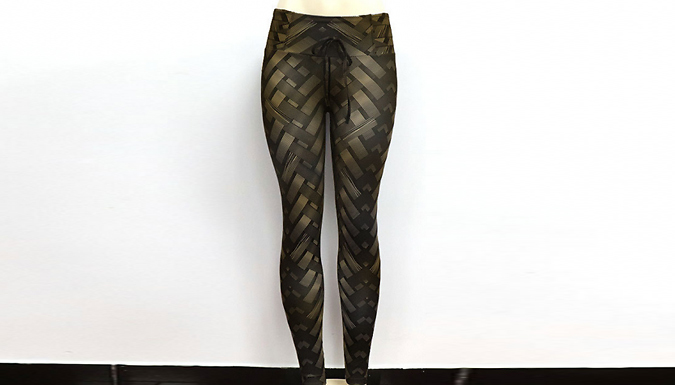 High-Waisted Patterned Yoga Pants - 5 Colours