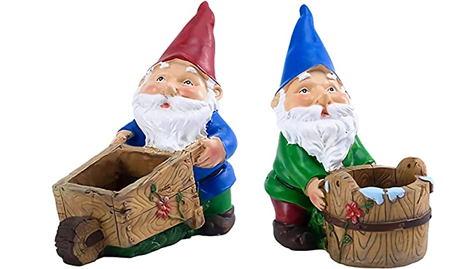 Miniature Garden Gnome Flower Pots - 2 Colours