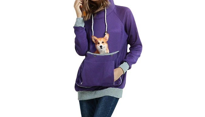 Hoodie Pet Pouch Carrier - 5 Colours & 5 Sizes at Go Groopie