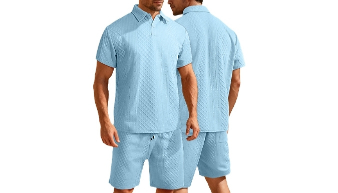 Men's Casual Polo Shirt & Shorts Set - 8 Colours & 4 Sizes