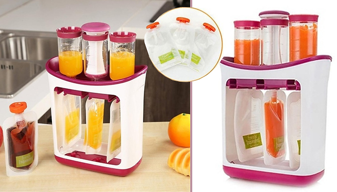 Justgiftdirect Baby Food Maker Set With Optional Storage Bags
