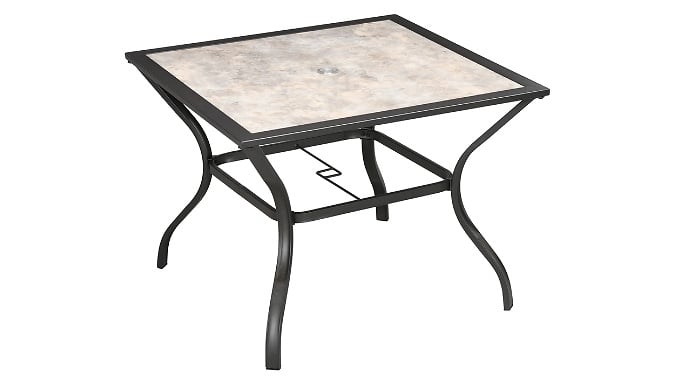 Outsunny Garden Table with Parasol Hole