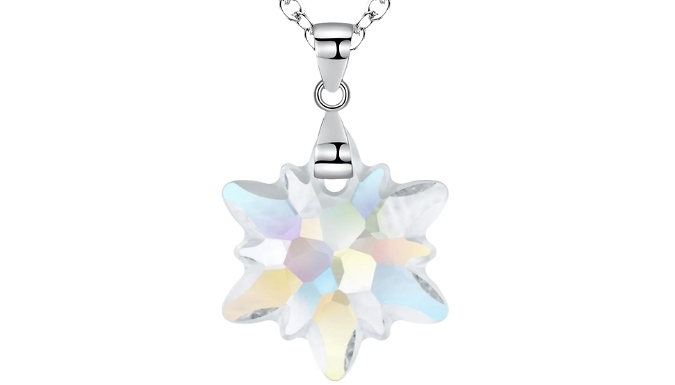 Premium Snowflake Necklace Made with Swarovski Crystal