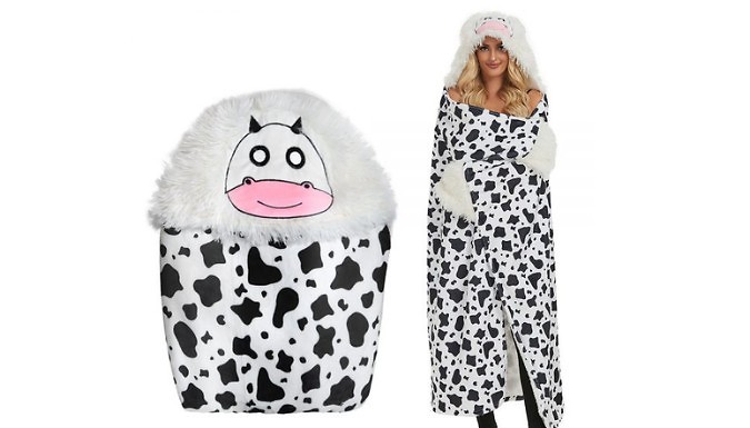 Fluffy Animal Hooded Wearable Blanket - 6 Designs