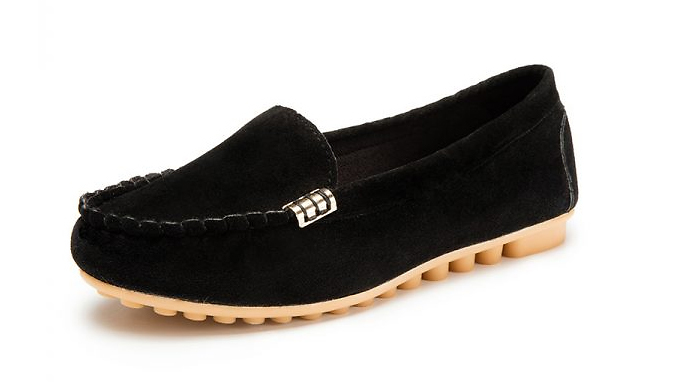 Slip-On Faux Suede Loafers - 4 Colours & 6 Sizes