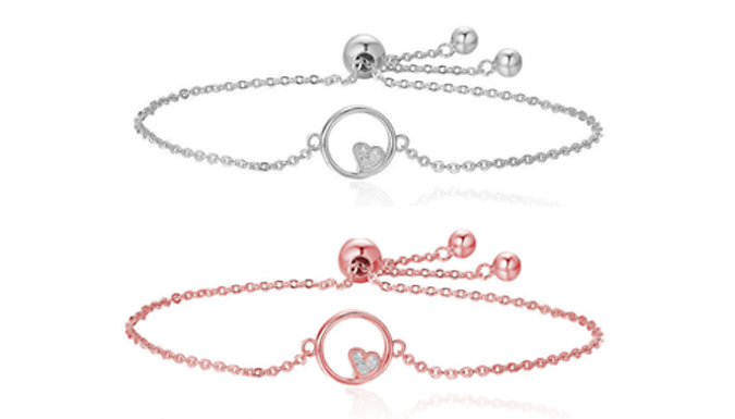 Eira Wen Jacey Heart Bracelet & Earring Set - 2 Colours