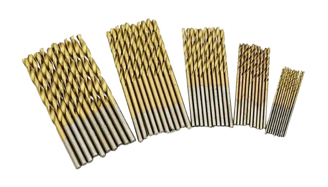 Universal Titanium Coated Drill Bit Set - Pack of 50 or 100!