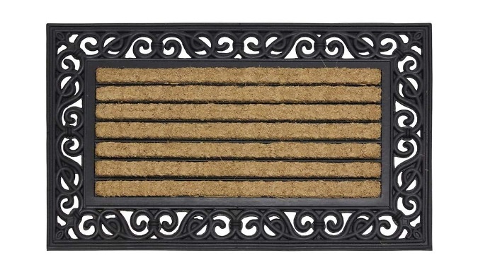 Outdoor Rubber Coir Tuff Scrape Doormat - 1 or 2-Pack!