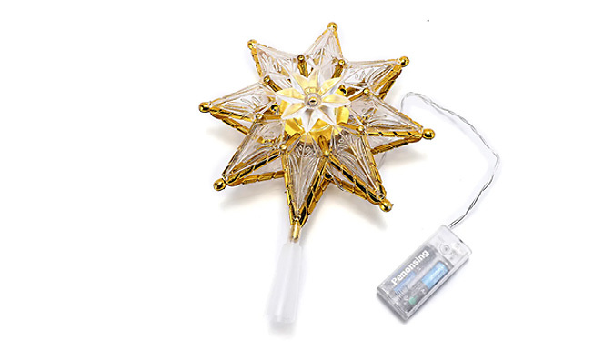 LED Christmas Decor Tree Star Top Light - 2 Colours