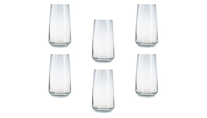 6-Piece Highball Clear Drinking Glasses Set