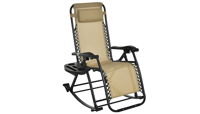 Outsunny Zero-Gravity Rocking Chair - 3 Colours