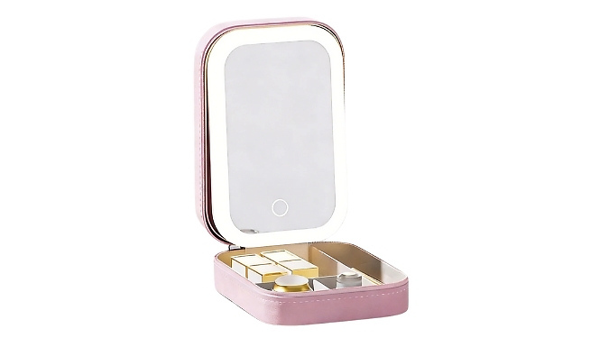 Jewellery Case with LED Mirror - 4 Colours