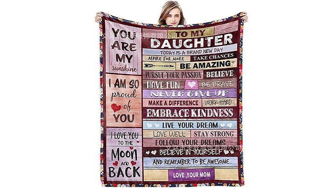 Personal Love Letter Fleece Blanket – 4 Options & 4 Sizes