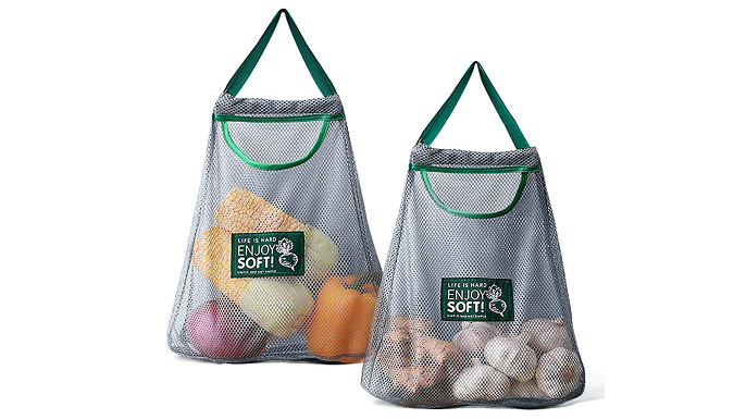 2, 4, or 6-Pack Versatile Hanging Mesh Storage Bags