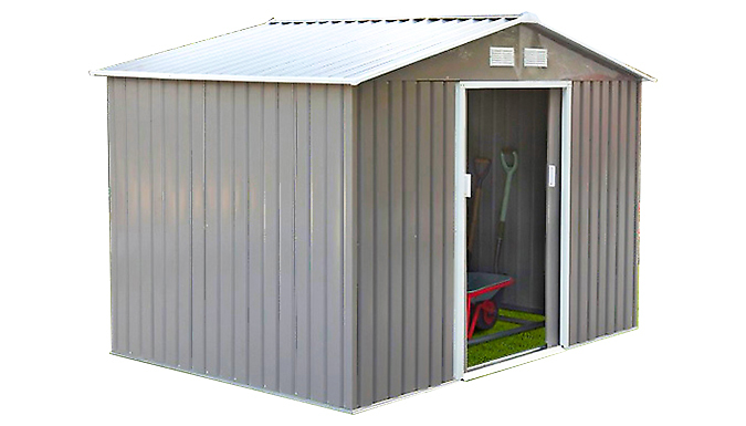 Metal Garden Shed - 2 Sizes, 3 Colours