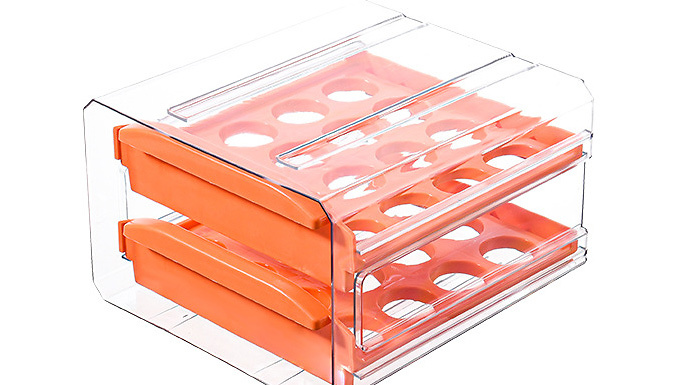 Two-Tier Egg Storage Fridge Safe Drawers