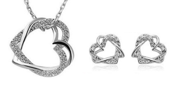 Intertwined Love Heart Set -2 Colours