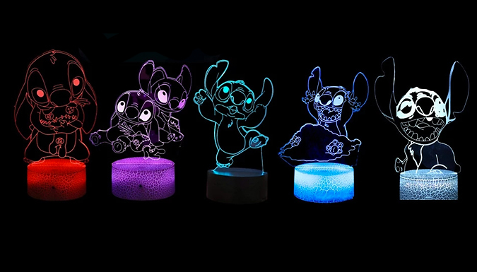 Cartoon Night Light 3D Illusion Lamp - 7 Options