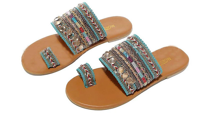 Bohemian Toe Ring Sandals - 7 Sizes Bohemian Toe Ring Sandals - 7 Sizes