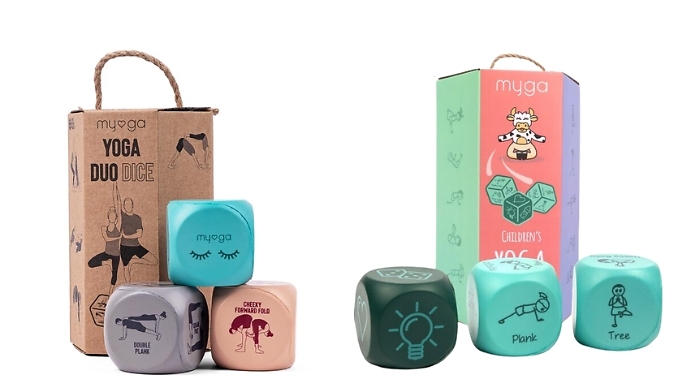Set of 3 Myga Yoga Dice - Kids or Adults from Go Groopie