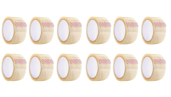 12 Rolls of Clear Packing Tape