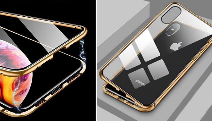 Magnetic Metal Glass Case for iPhone X/XS, XR or XS Max