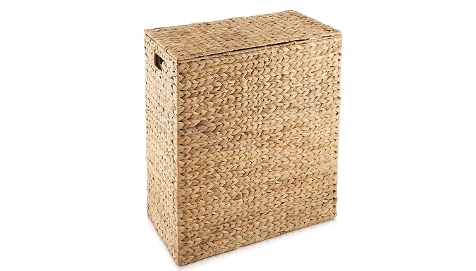 XL Water Hyacinth Double Laundry Hamper